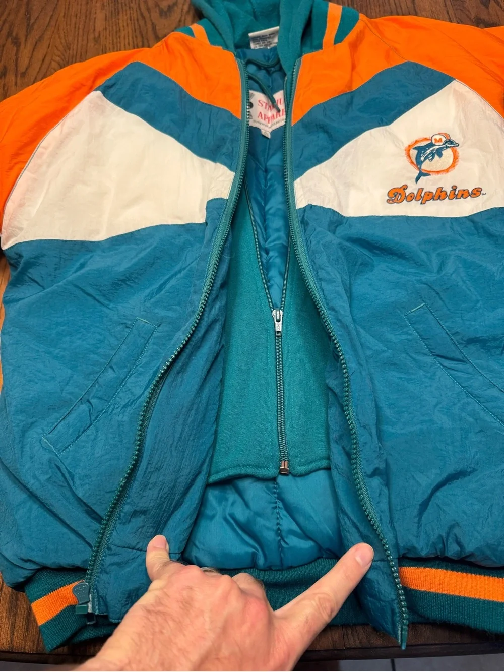 Vintage Miami Dolphins Stadium Apparel Youth Large Jacket